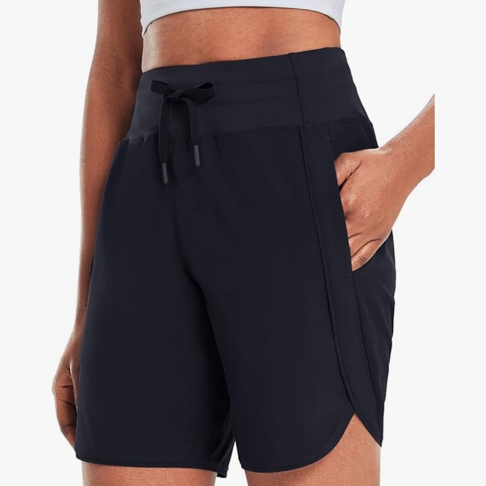 Women's Black High-Waisted Shorts